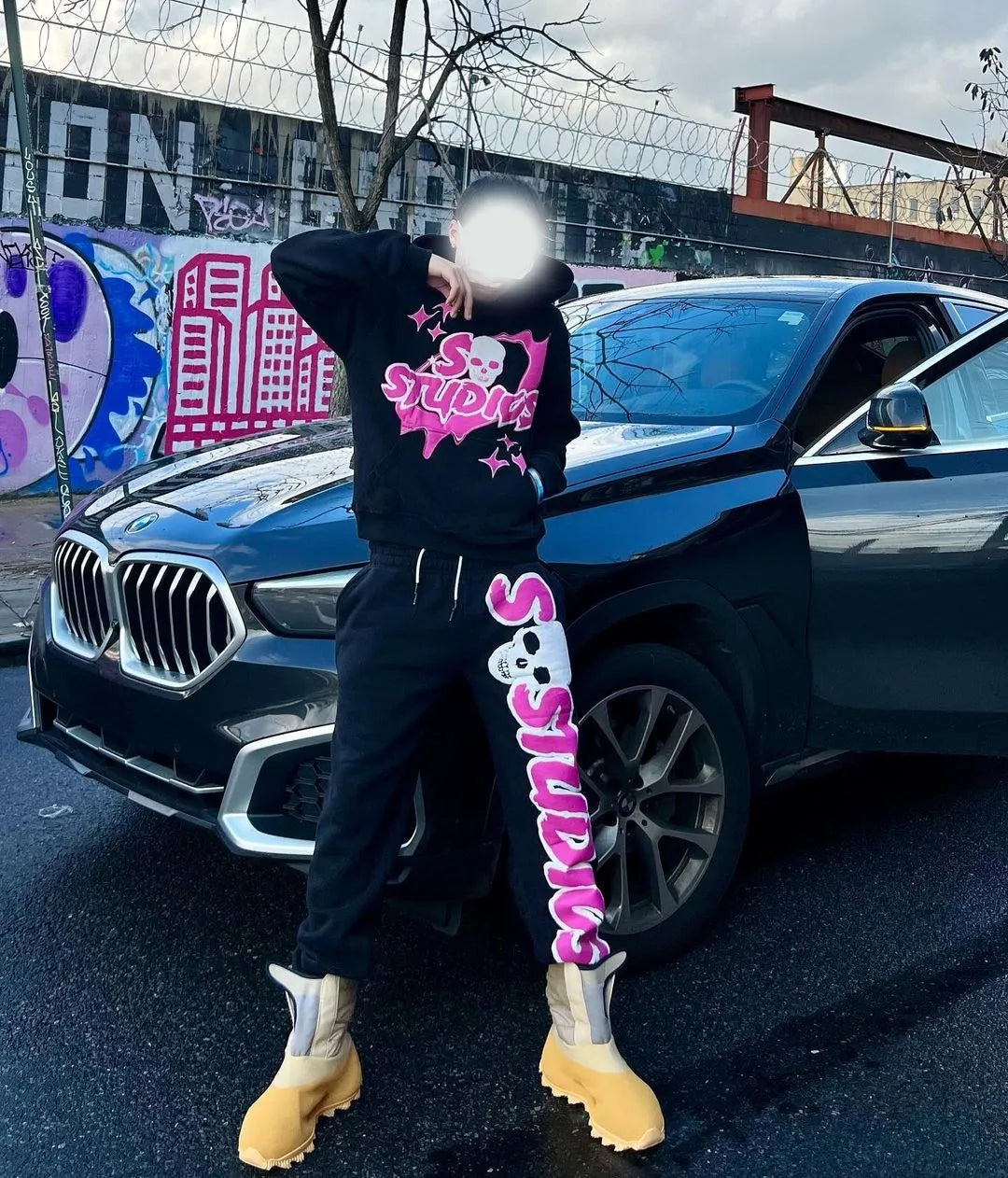 Maxct Y2K Women's Clothing Sweatshirt Pullover Print Dark High Street Oversize Long Sleeve Vintage Streetwear Top Christmas kpop dance