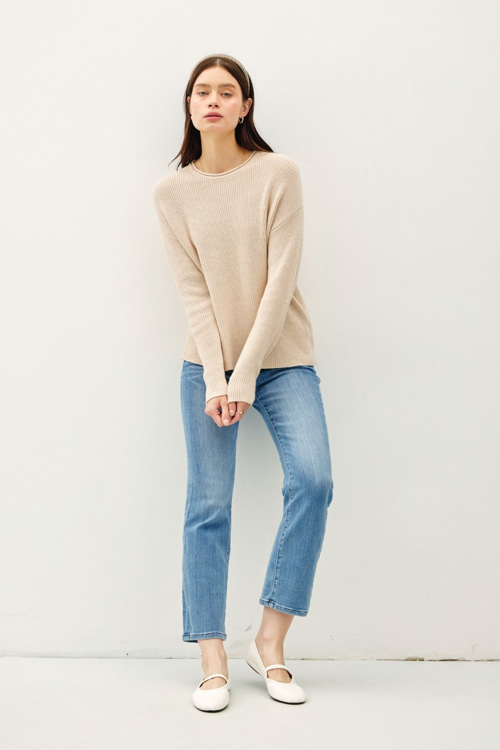 Maxct &Be Cool Round Neck Long Sleeve Sweater