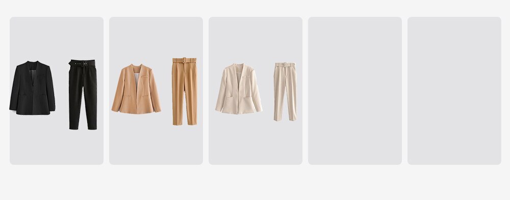 2024 Women Fashion Two Pieces Sets Office Wear Blazers Coat And With Belt High Waist Pants Female