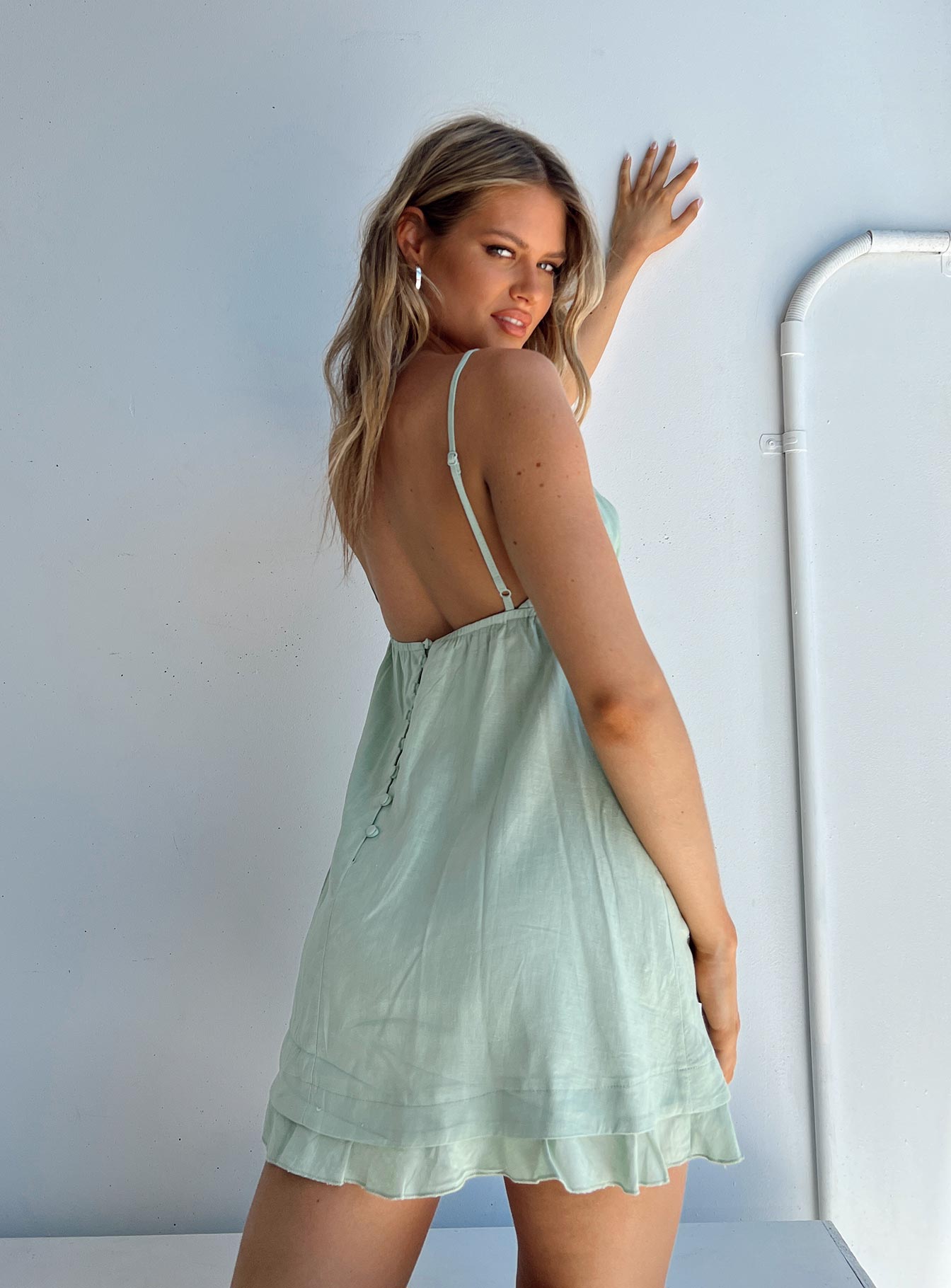 Maxct Empress Of Love Mini Dress Sage