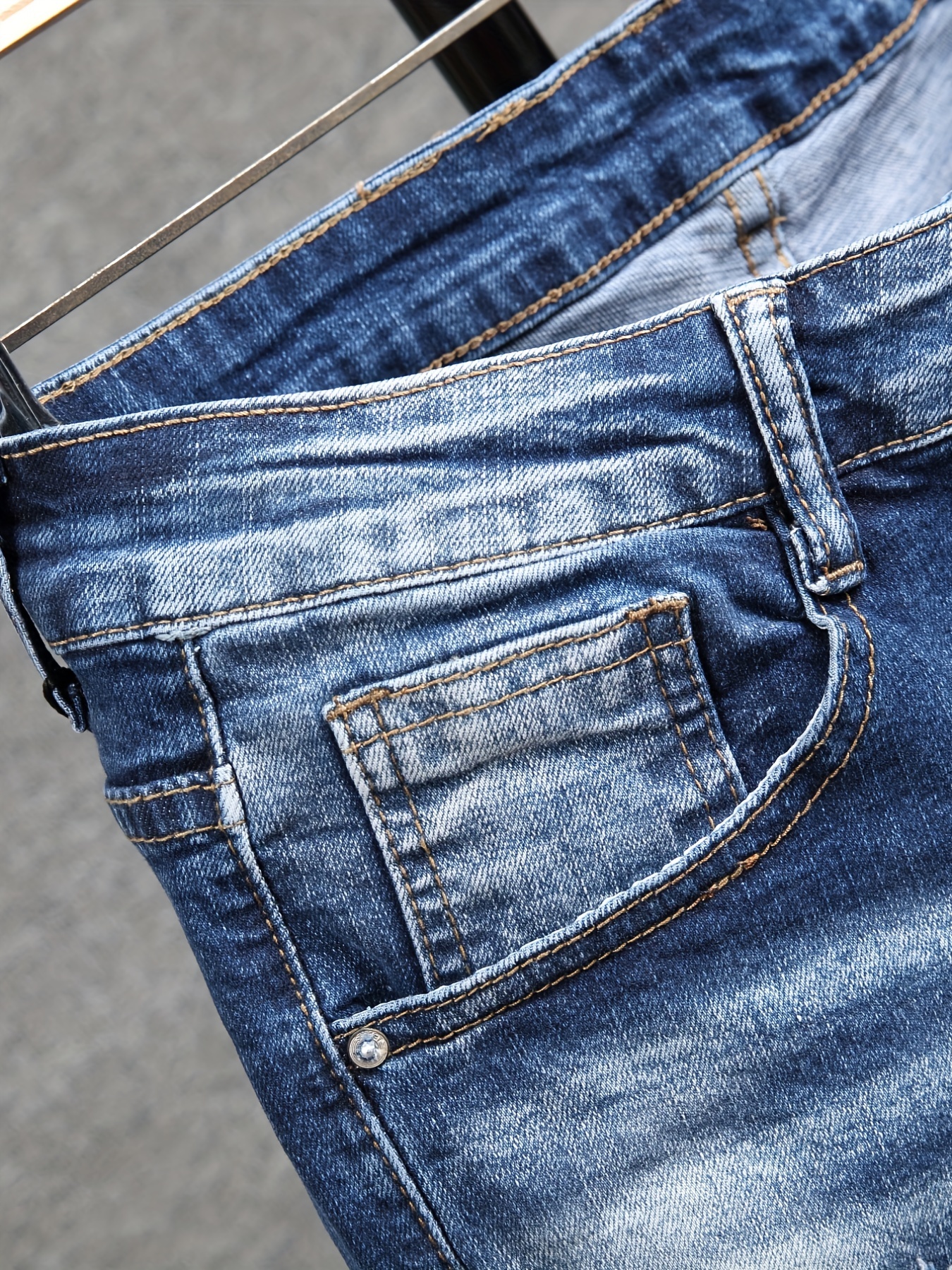 Men's Skinny Fit Ripped Stretch Slim Fit Jeans Pants