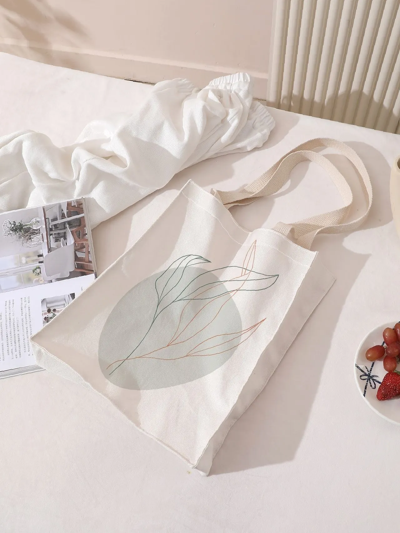 Maxct - Leaf Print Shopper Bag  - Women Tote Bags