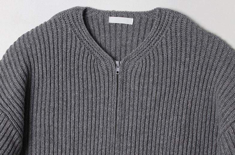 Maxct 4454 KNITTED ROUND-NECK CARDIGAN SWEATER