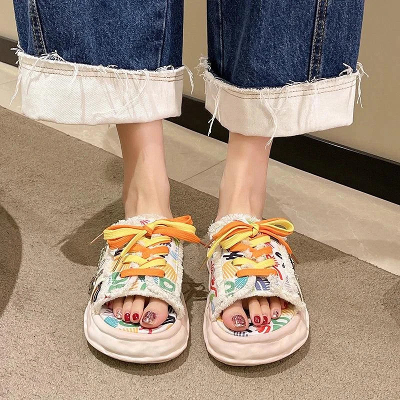Sneaker Slippers Women's Artistic Platform Shoes Maxct