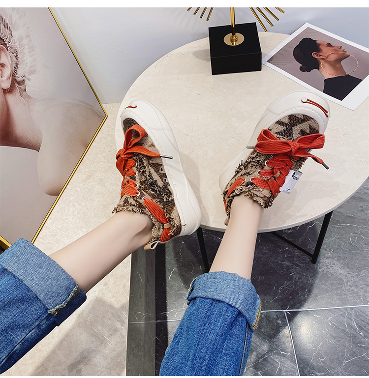 Chunky Canvas Platform Sneakers: Women's Thick Sole - true deals club