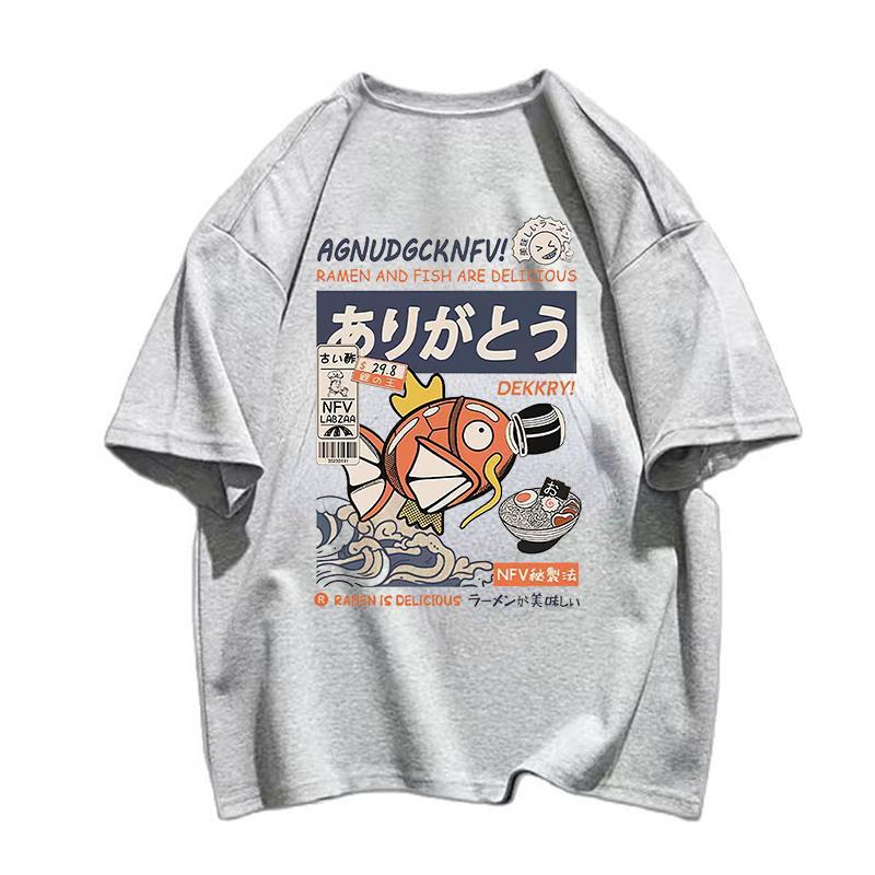 Maxct outfit ideas for school Japanese-style Harajuku Shirt Cotton Anime O-neck T-shirt Sh - Image 5