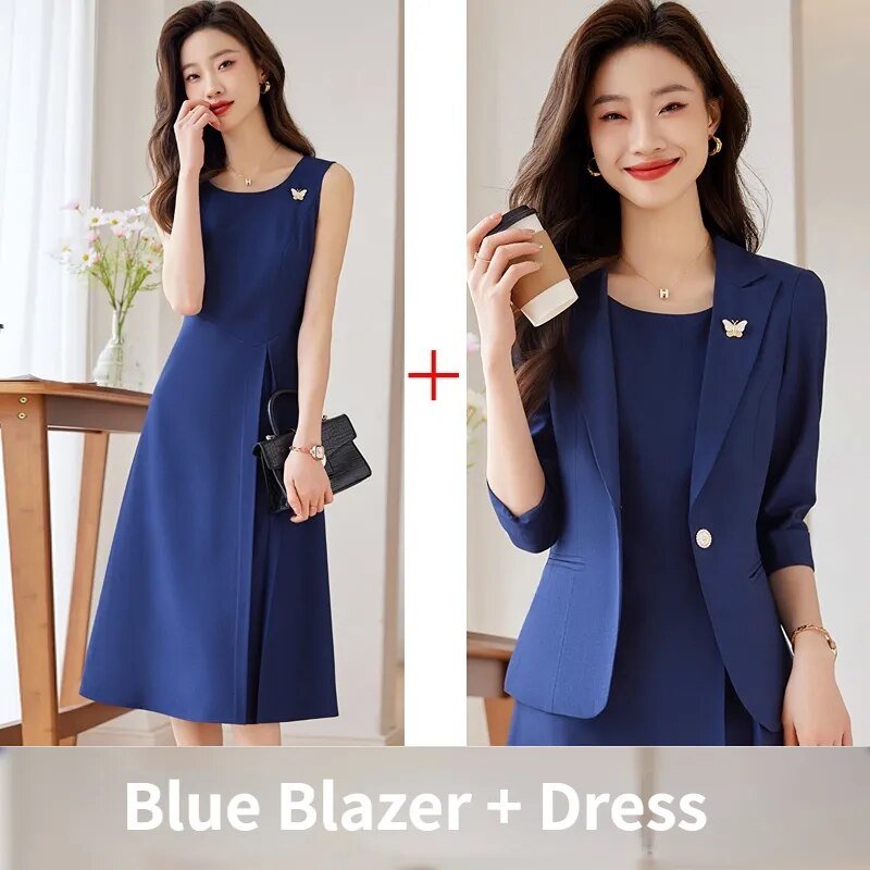 Maxct Professional Women Suit Fashionable Minimalist Style to Show the Workplace Style Dress with Blazer New in Matching Sets