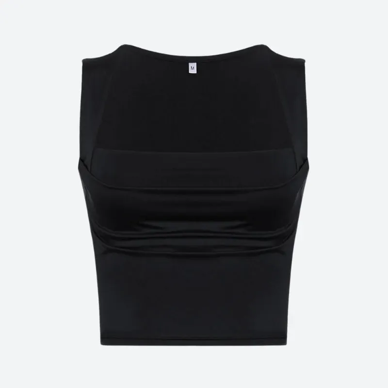Maxct &Ruched Square Neck Tank Top
