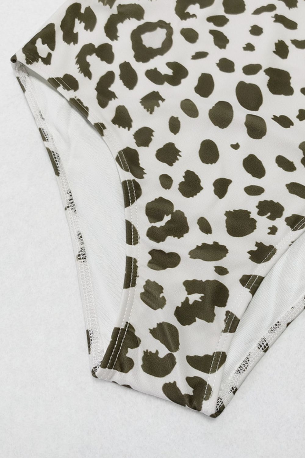 Maxct &Leopard Print Cutout Lined One-Piece Swimsuit