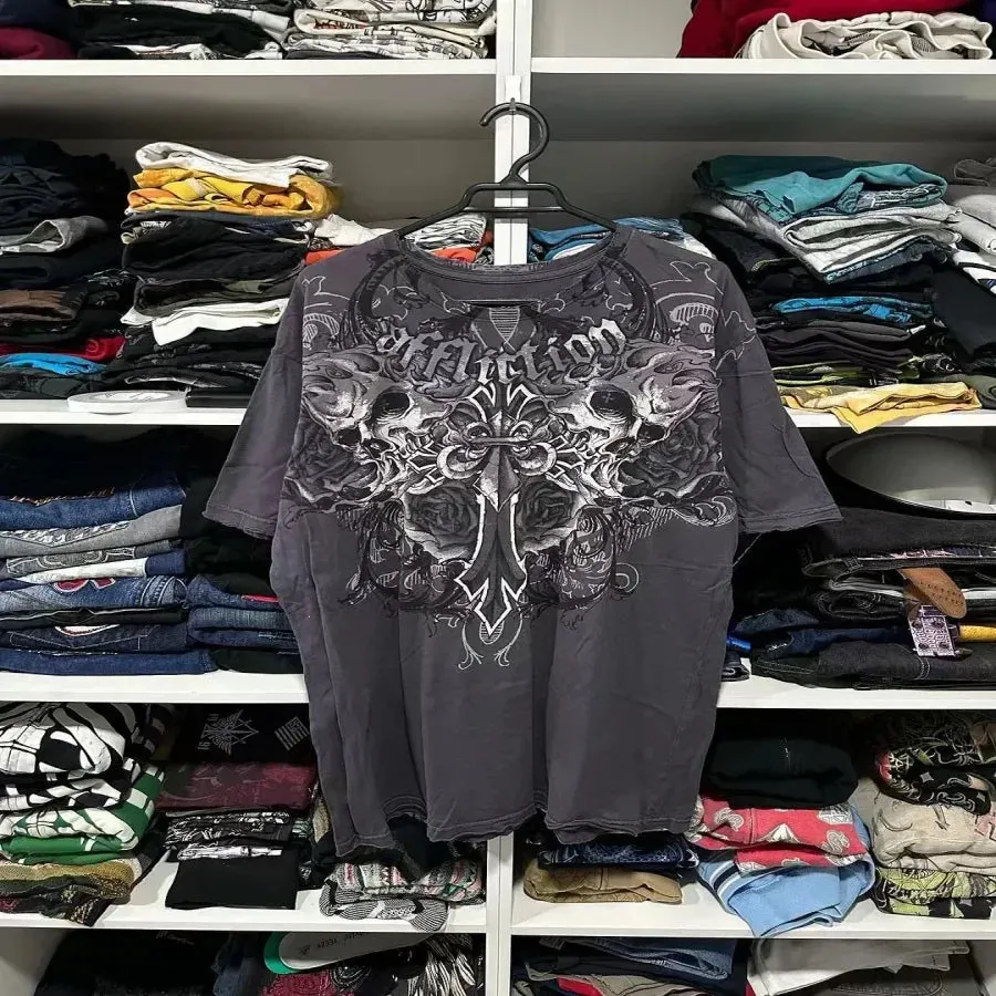 Maxct Y2K T Shirt Men New Sports Shirt Male Gothic Oversize Camouflage Leaf pattern Long Sleeves T Shirt Hip Hop Sweatshirt Streetwear