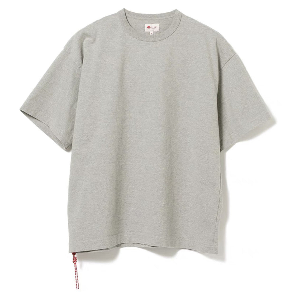 Maxct minimalist fashion men Japanese Style Heavy Cotton Men's round Neck Short Sleeve T-shirt Loose Red Rope Solid Color Bottoming Shirt Couple Half Sleeve Top