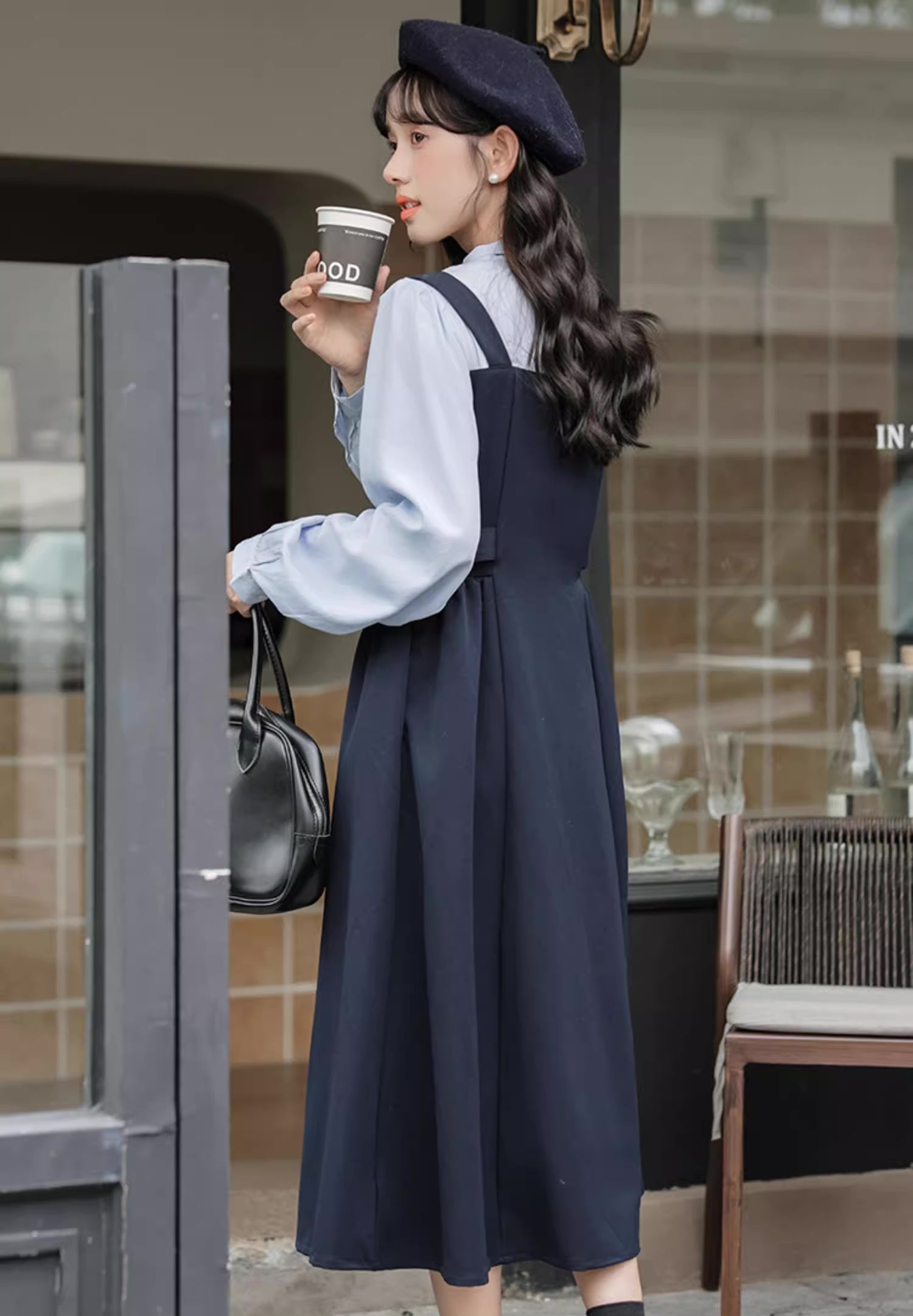 Tie Neck Twofer Midi Dress Maxct