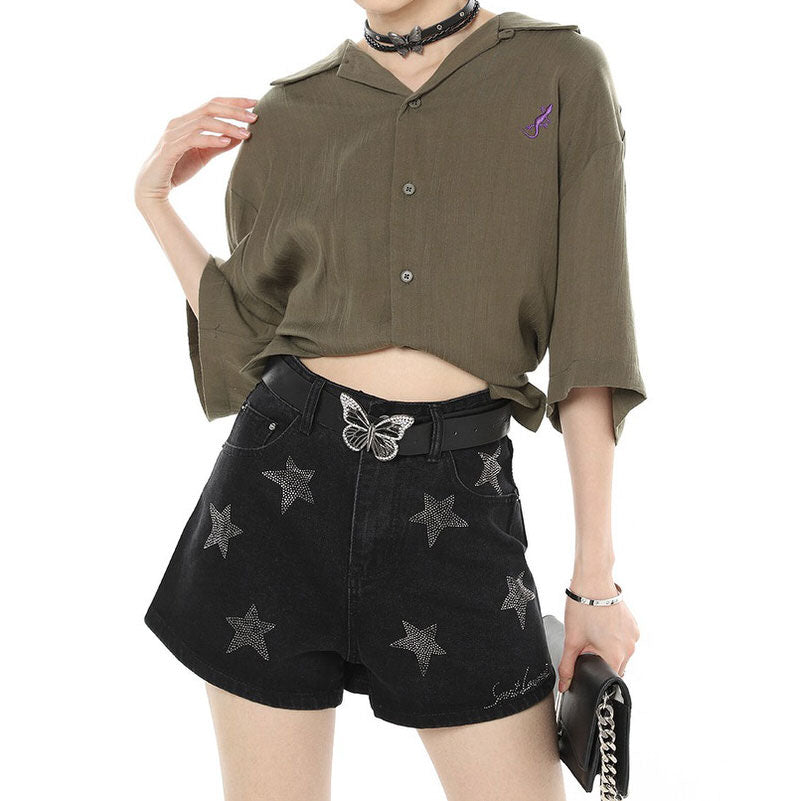 Superstar Behavior Rhinestone Shorts Maxct - Image 5