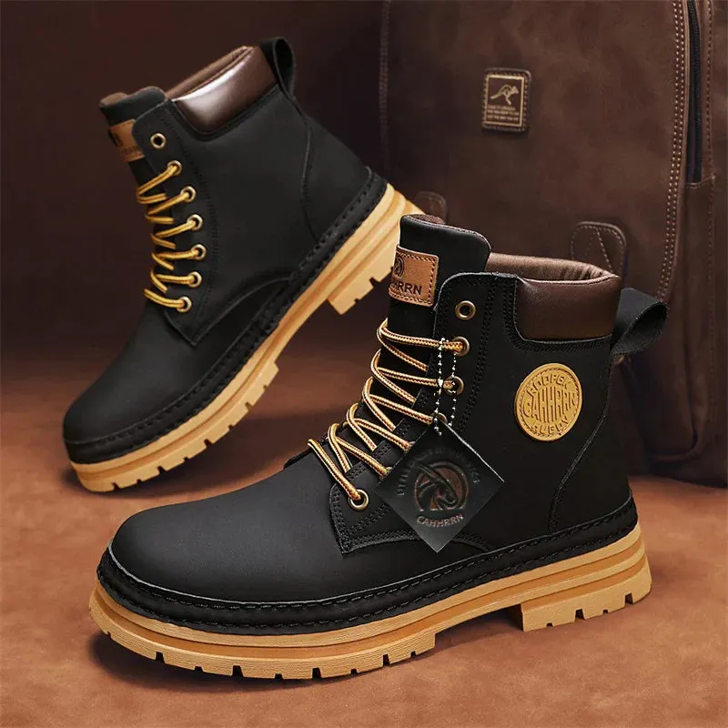 Winter Ready Ankle Martin Boots - Leather Work Shoes Maxct