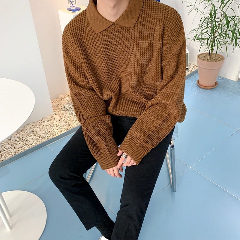 Maxct Kami No.7384 Collar Waffle Sweater