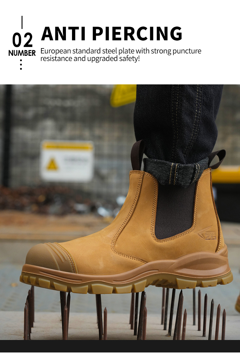 Genuine Leather Work Safety Chelsea Boots for Men - true deals club