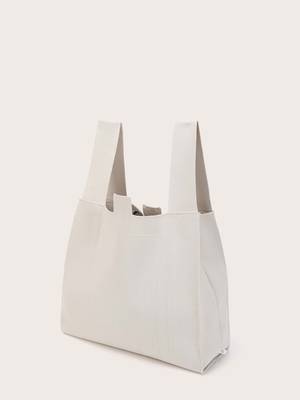 Minimalist Embossed Top Handle Bag - Women Tote Bags