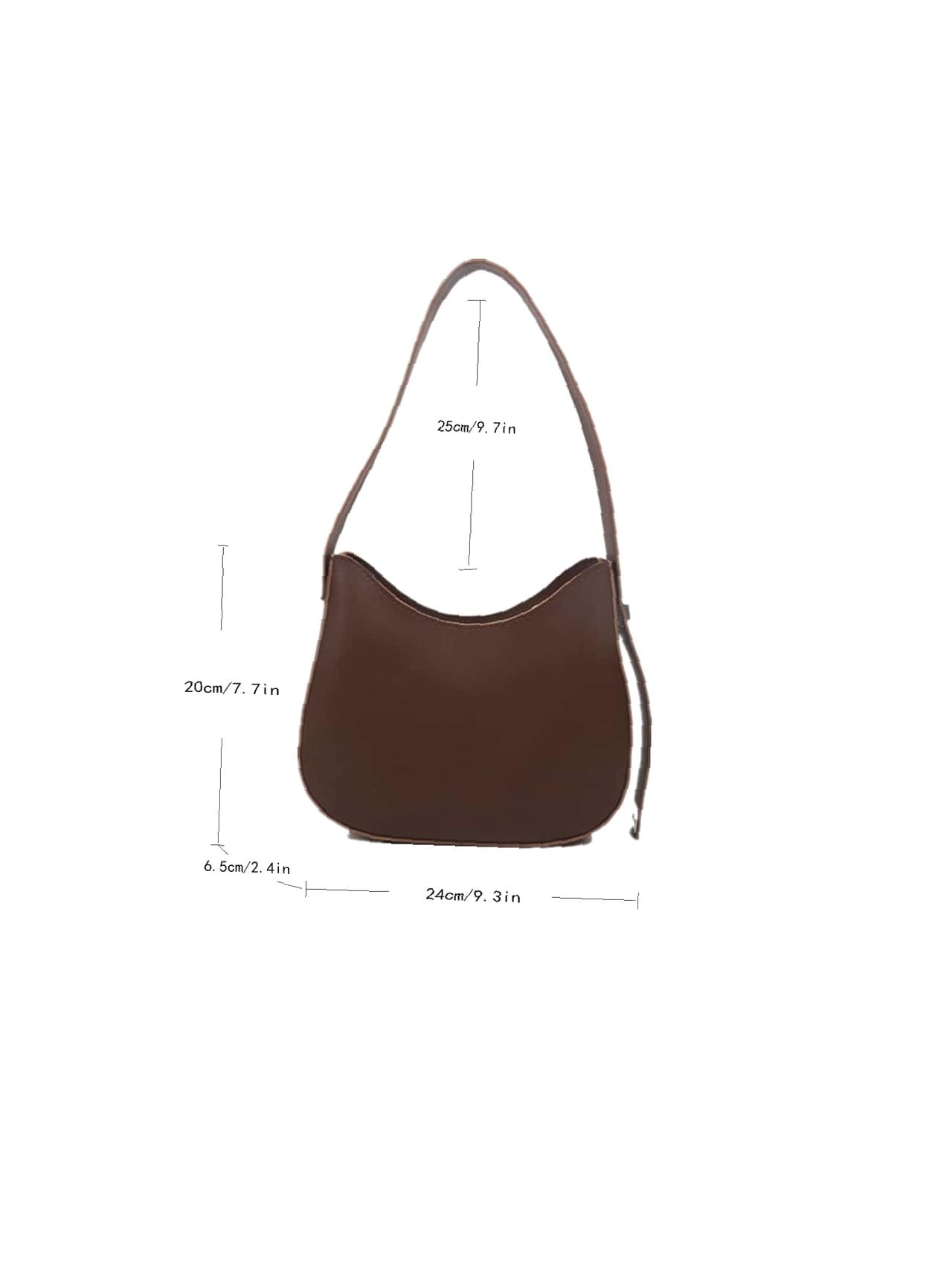Bag For Love - Minimalist Metal Decor Baguette Bag  - Women Maxct Bags