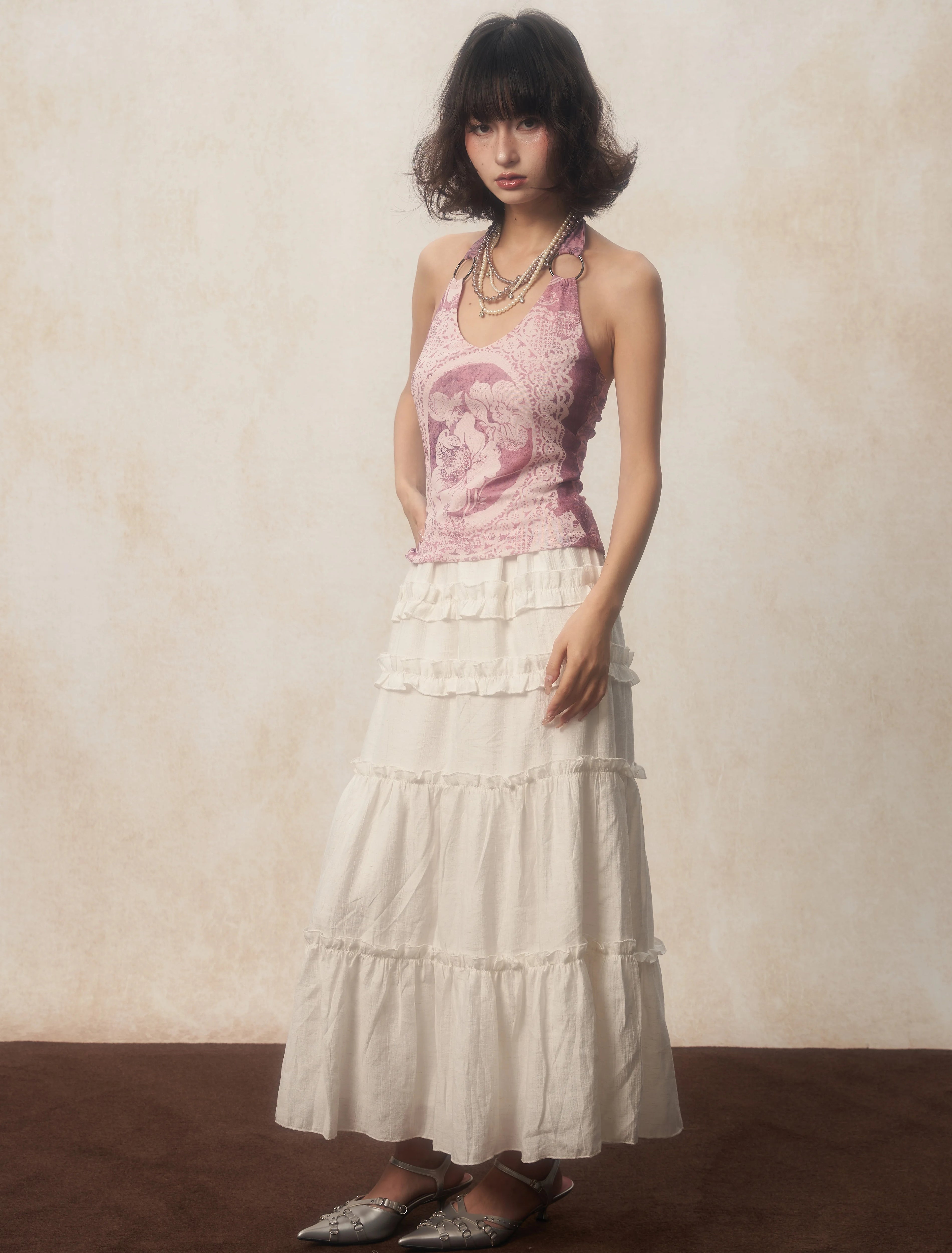 Maxct &Soft Girl Rose Halter Top