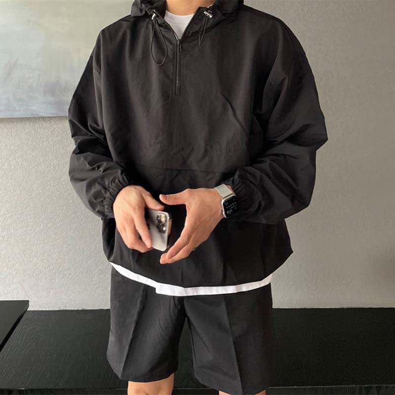Maxct Loose Hooded Top Shorts Sports Suit