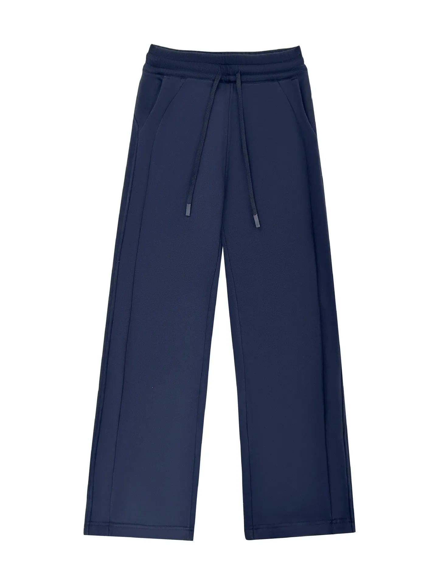 Cotton Casual Sports High Elastic Waist Lace-Up Fleece-Lined Pants