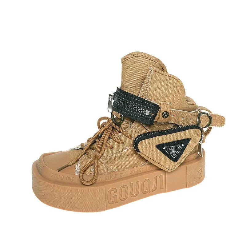 Denim Platform Boots for Women Maxct