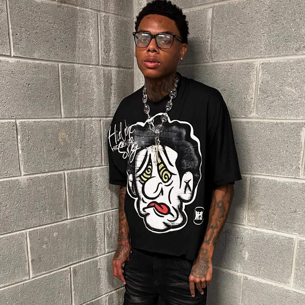 Maxct Y2K Fashion Clothes Harajuku Cartoon Character Graphic Printed T Shirt Casual Drop Sleeves Cotton Oversized T Shirt Mens Womens 1017