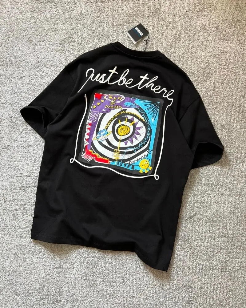 Y2k Harajuku High Street Retro Tops Trendy Fashion Casual T-Shirts Women Letters Poker Print Oversized Short-Sleeved Tops Men
