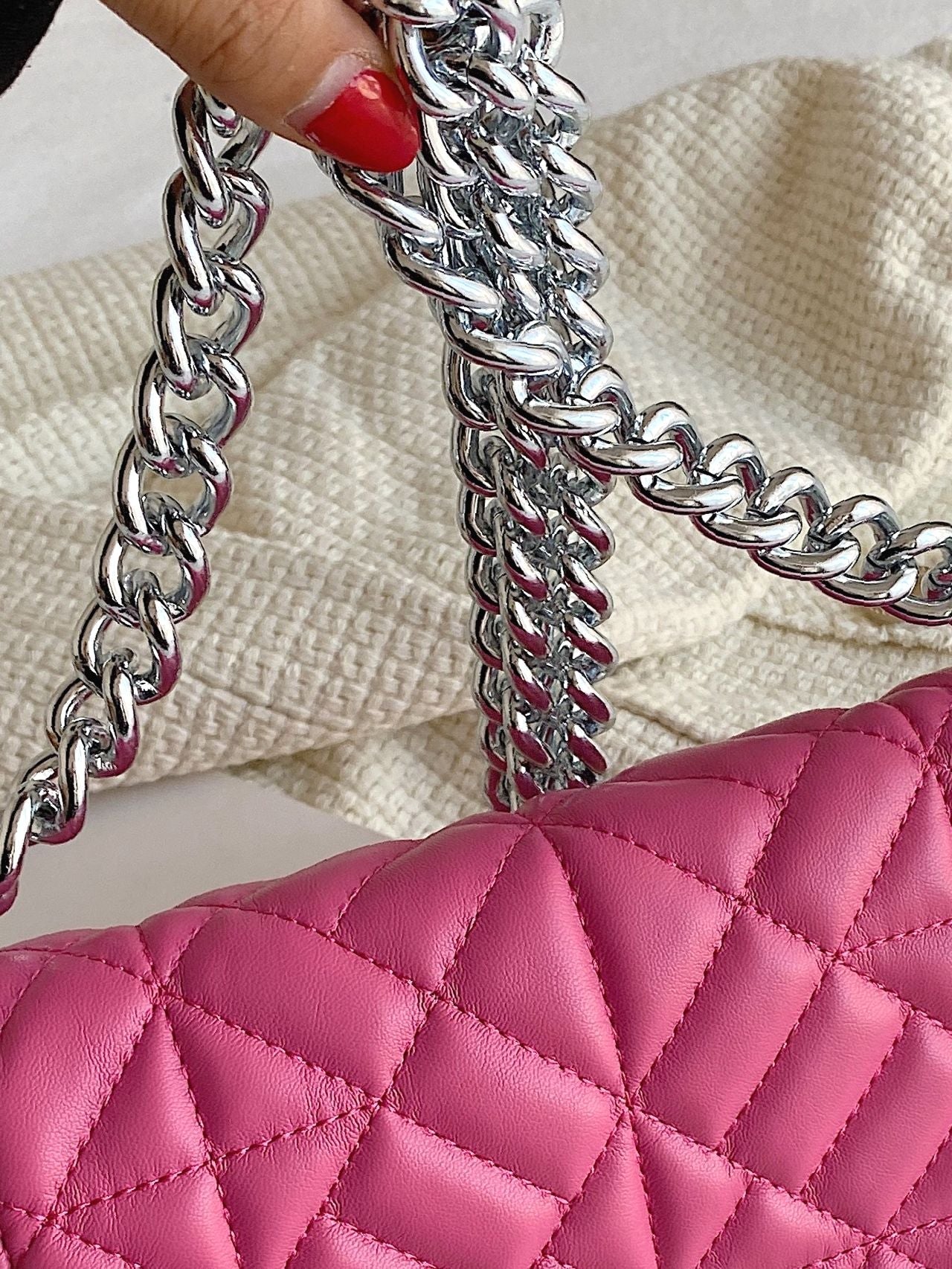 Bag For Love - Minimalist Quilted Flap Square Bag - Women Maxct Bags