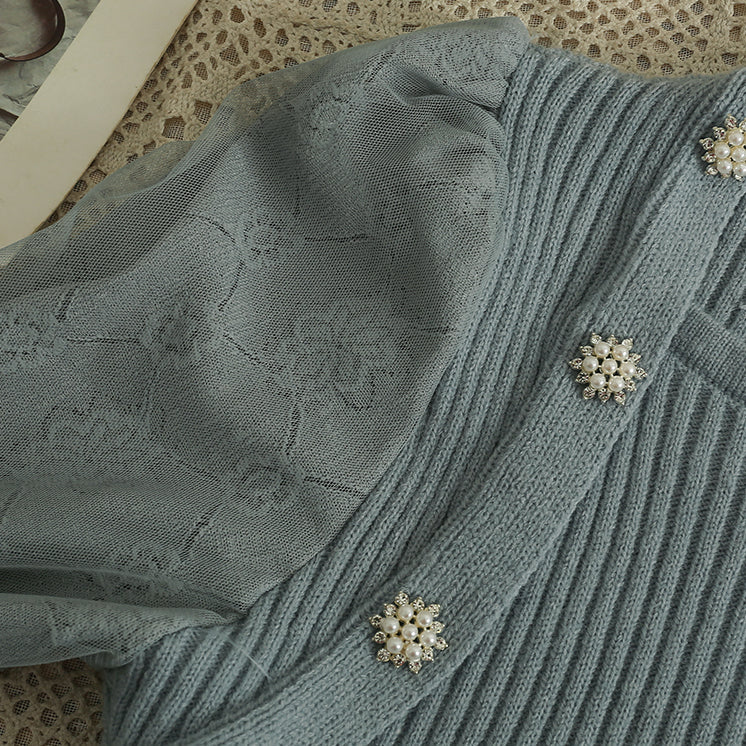 Lace Knit Sweater Dress Maxct