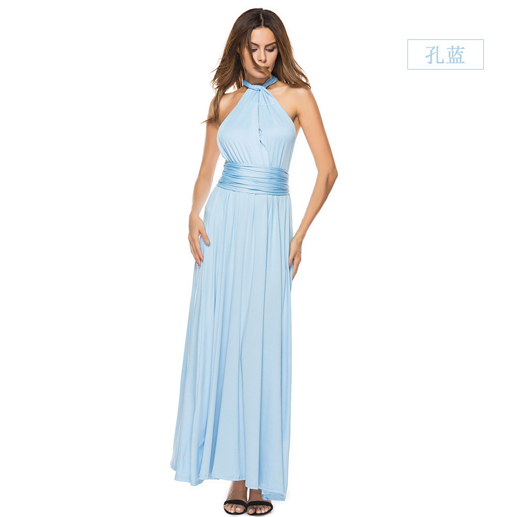 Maxct men costume ideas Multi-Wear Multi-Rope Cross Backless Sexy Bandage Dress Long Dress