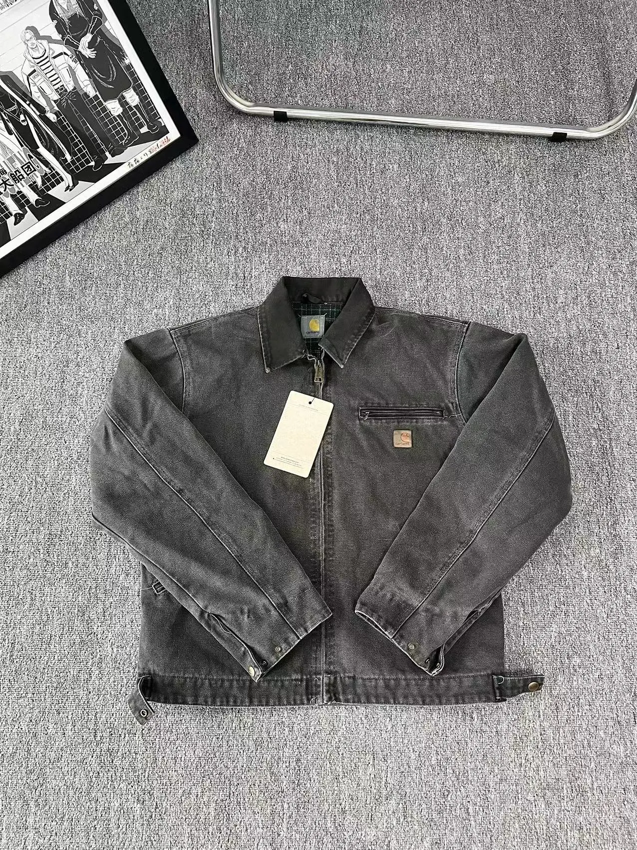 Maxct guys fits jacket American Retro Workwear Washed Batik Coat for Men