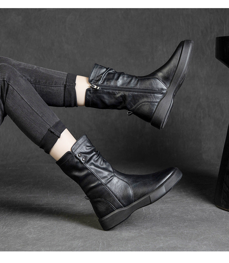 British Style Splicing Thick-Soled Martin Boots Maxct
