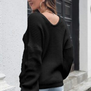 Maxct &V-Neck Drop Shoulder Sweater