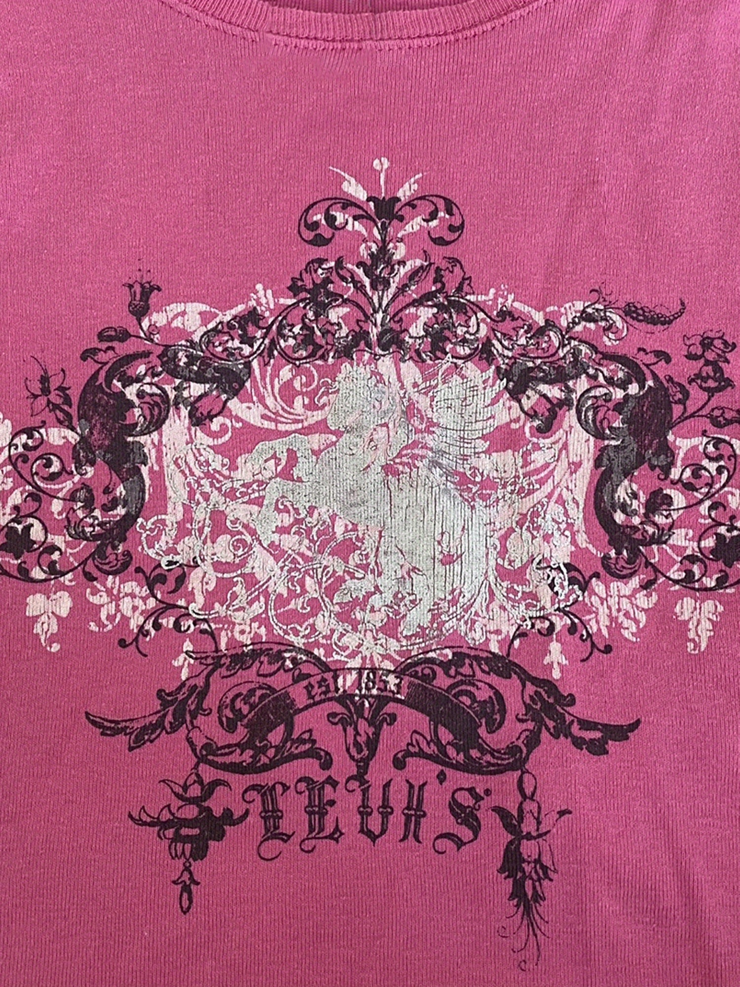Maxct Womens Casual Short Sleeve T-shirt Vintage Printing Round Neck Exposed Navel Slim Fit Tops - Image 4