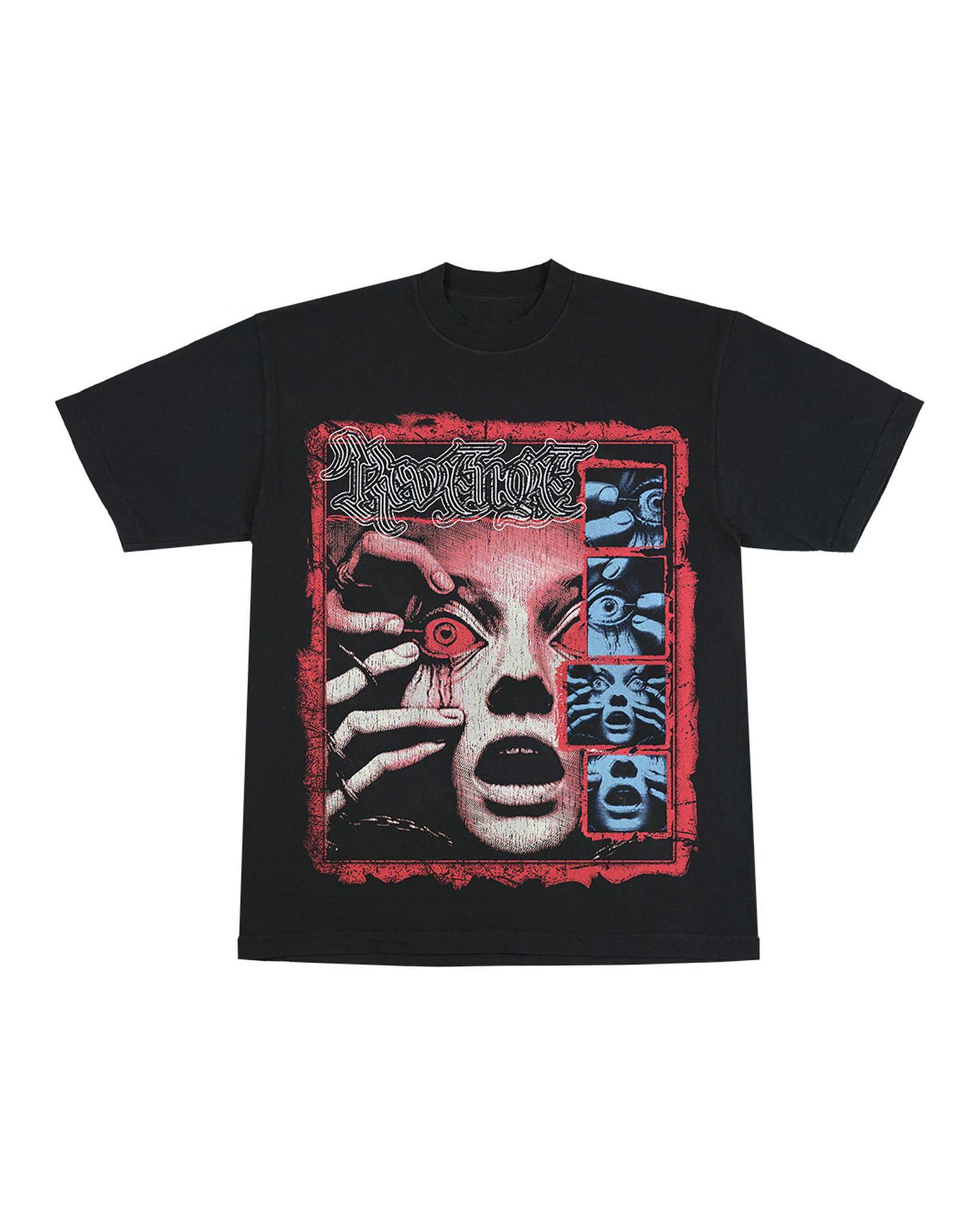 90s Streetwear Gothic Streetwear T Shirts Men Harajuku Retro Print Pattern Oversized Tshirt Y2K Punk Skull Demon Graphic Short Sleeved Tops