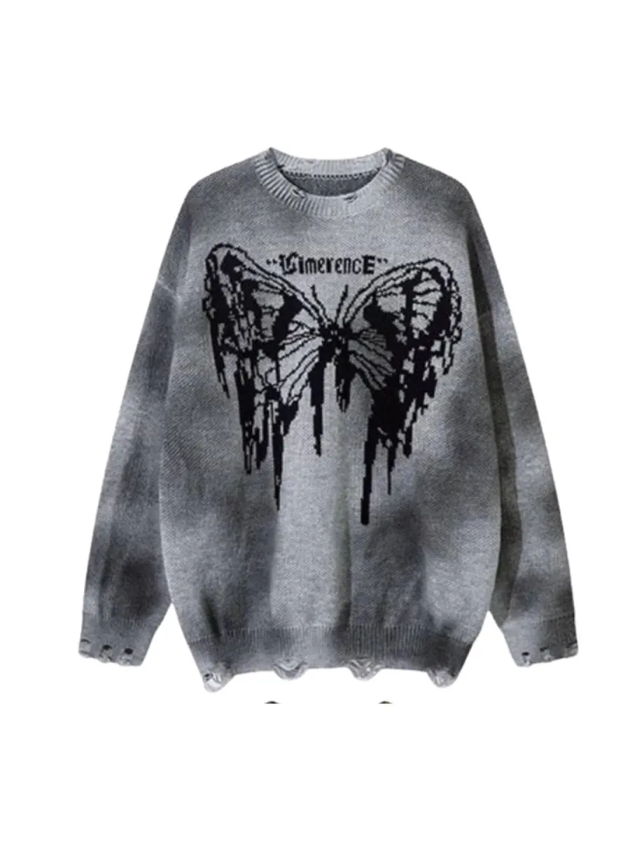 Maxct [Mz]broken Holes Sweater Na1474