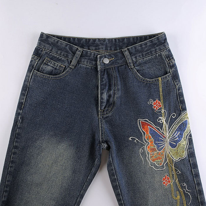 Y2K Aesthetic Wide Leg Jeans Maxct