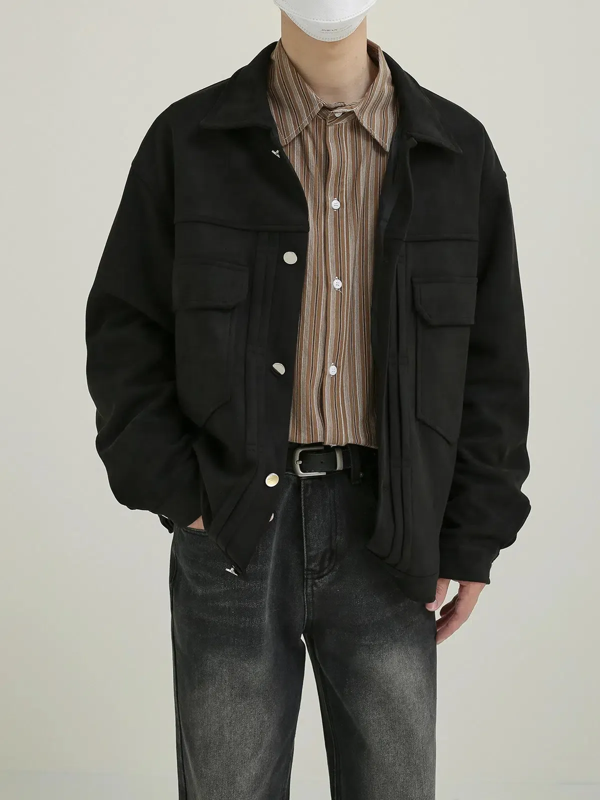 Maxct Suede Jacket with Large Pockets