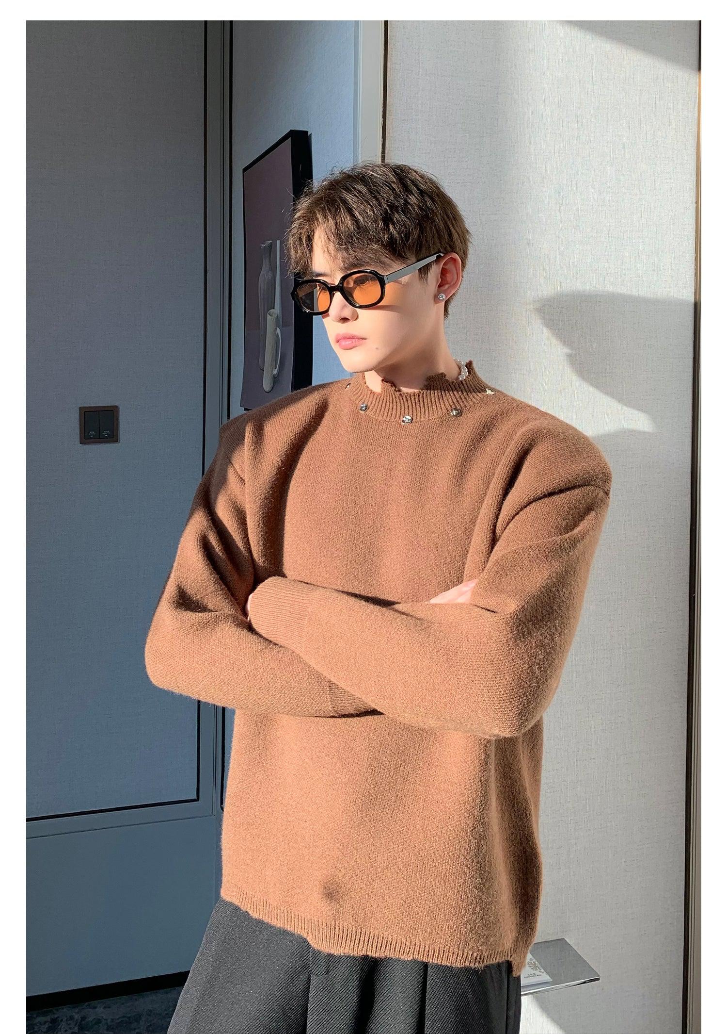 Maxct Ripped Metal Knitted Sweater