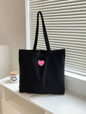 Cartoon Graphic Zipper Shopper Bag - Women Tote Bags