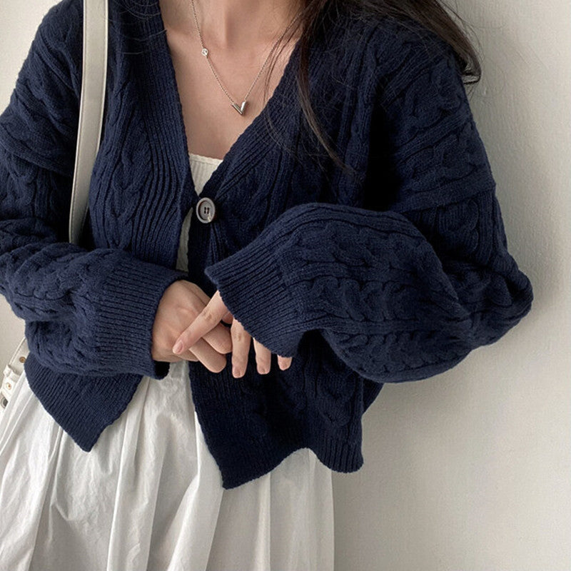 Maxct Cable Knit Oversized Button Cardigan