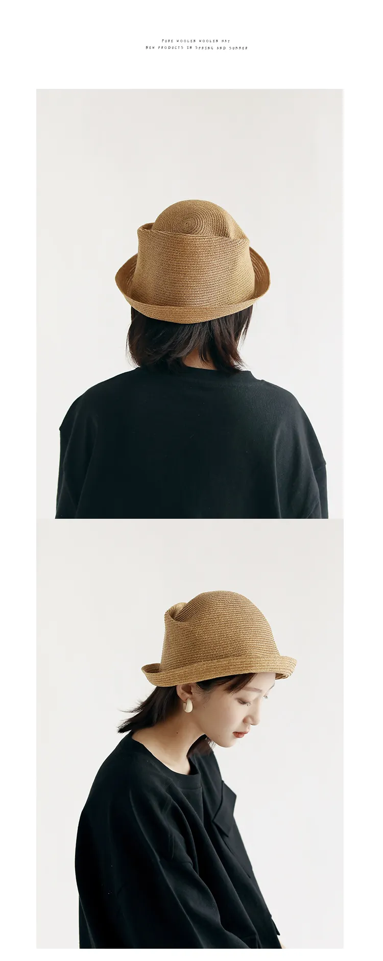 Spring and Summer Female Japanese Style Shopping Bucket Hat