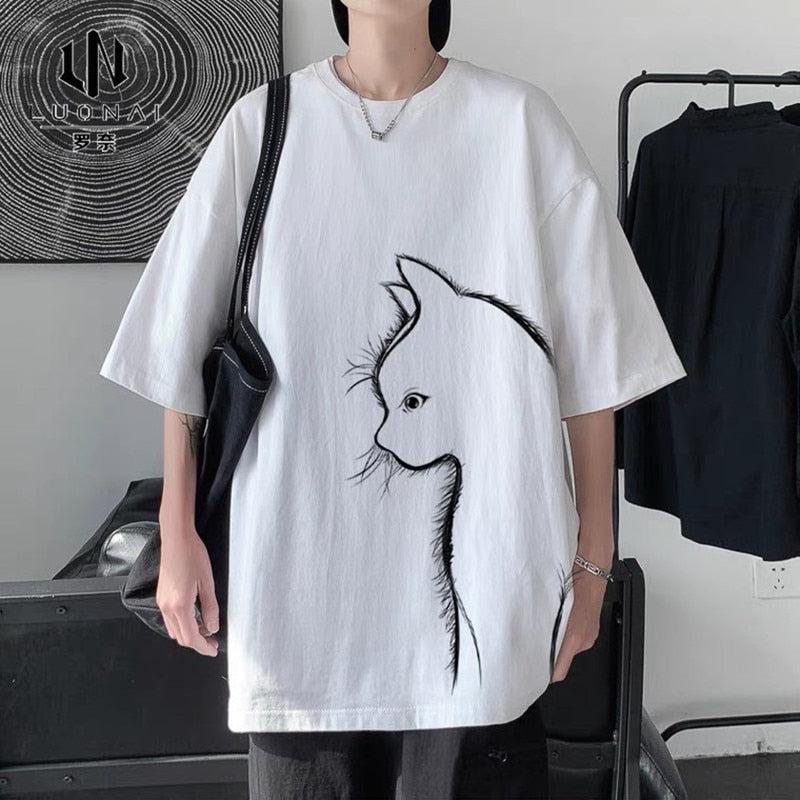 Maxct &Front Printed Cat Tee
