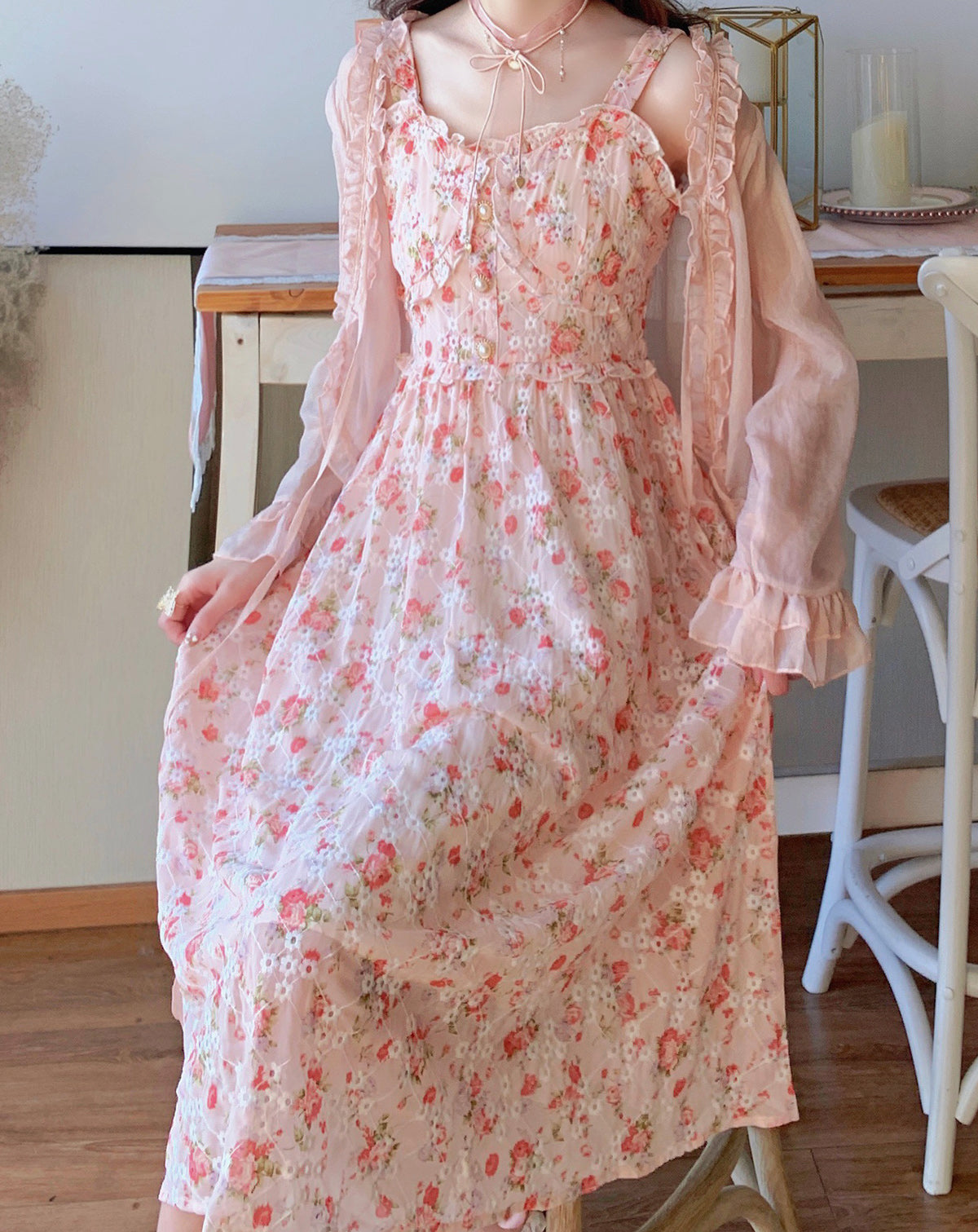 Tea Cup Floral Cami Dress Maxct