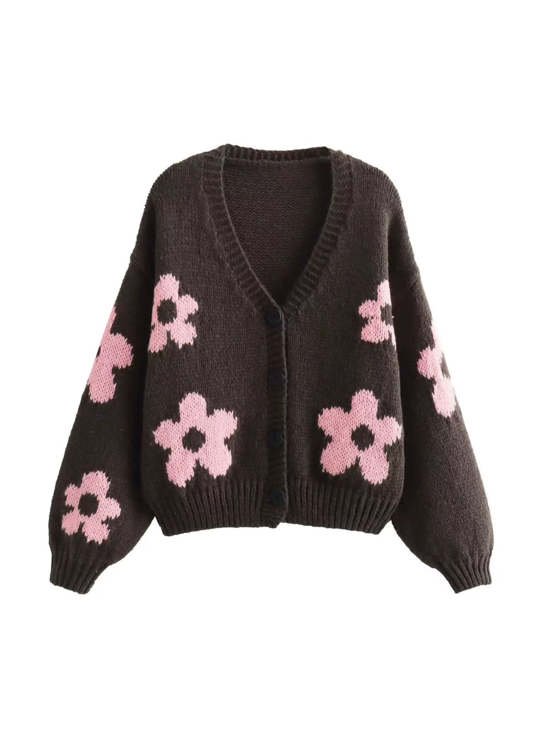 Maxct Azayla Floral Knit Cardigan