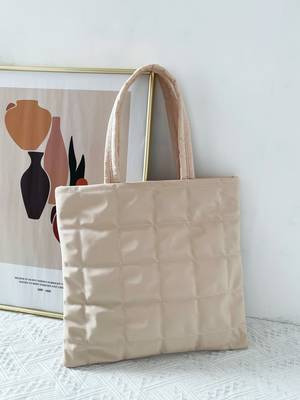 Minimalist Ruched Detail Shoulder Tote Bag - Women Tote Bags