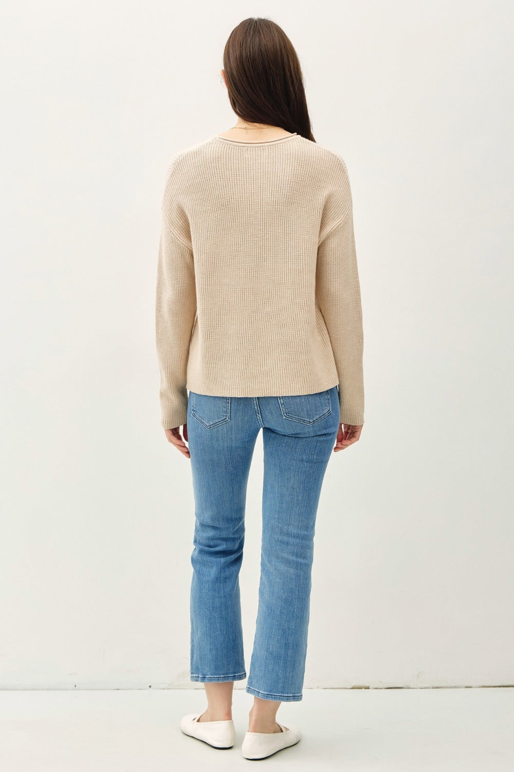 Maxct &Be Cool Round Neck Long Sleeve Sweater