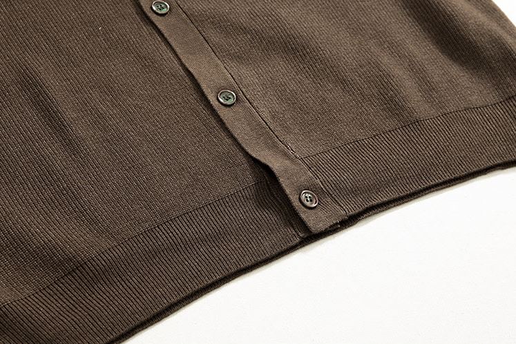 Maxct 5516 KNITTED FULL BUTTON-UP COLLAR SWEATER