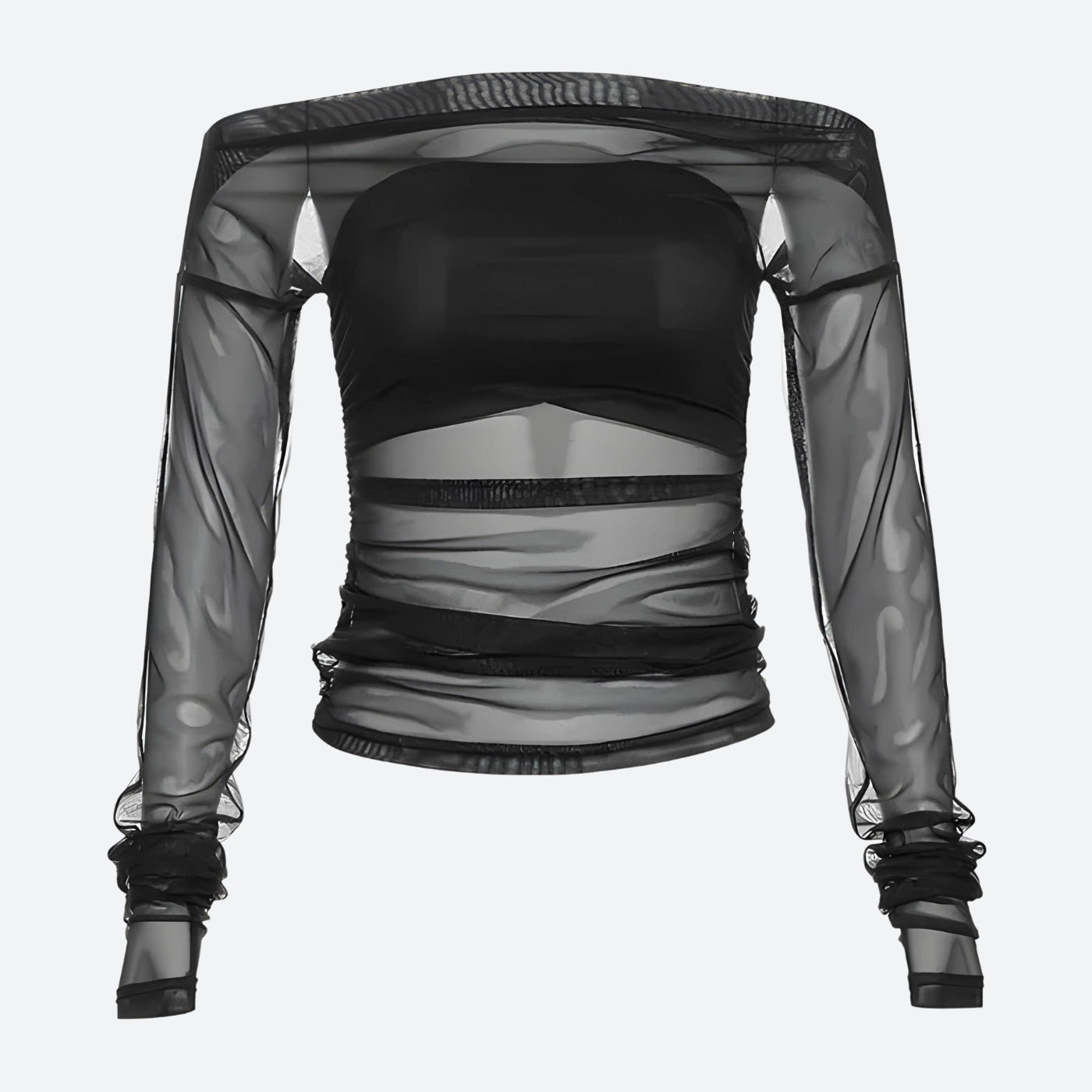 Maxct &Off Shoulder Mesh Top
